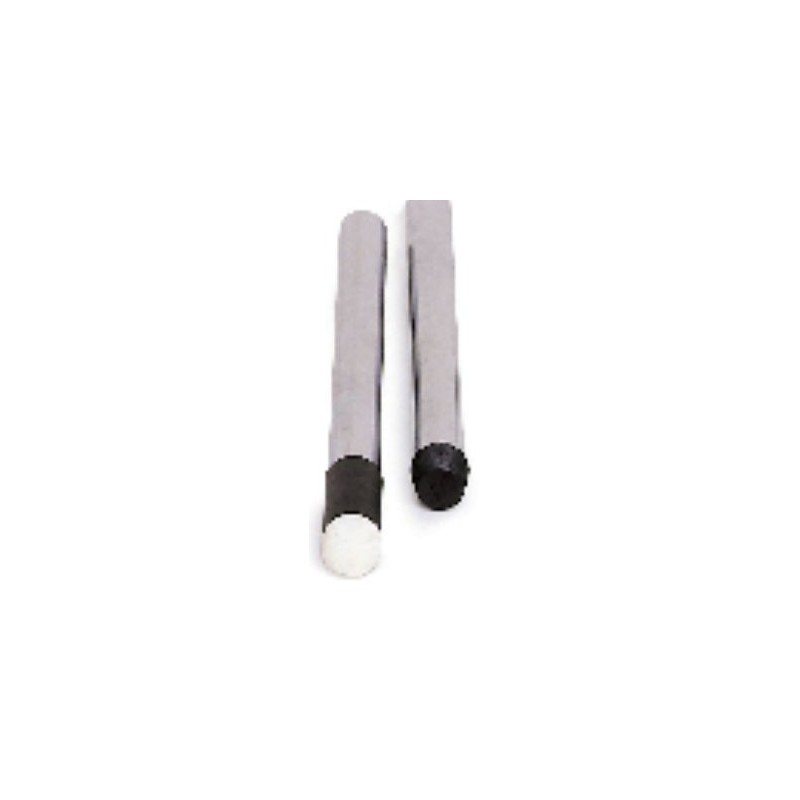 MANCHE ACIER CHROME 1.40M D21MM EMBOUT VIS ET ATTACHE