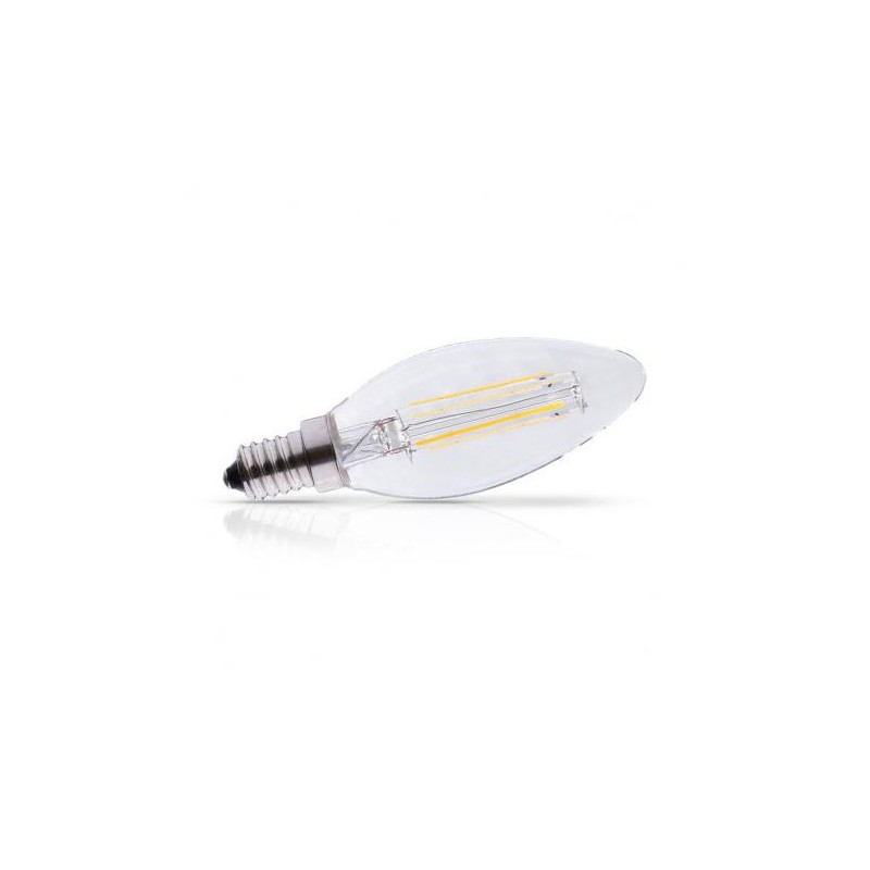 AMPOULE LED E14 FILAMENT FLAMME 4W - 40W X10