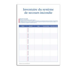 REGISTRE DE SECURITE INCENDIE