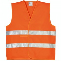 GILET FLUORESCENT 2 BANDES ORANGE